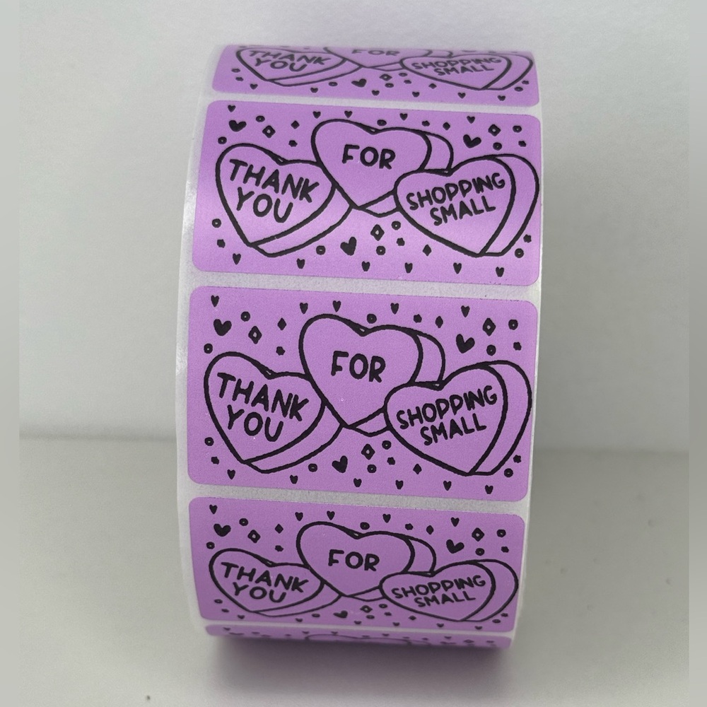 Thank You For Shopping Small, Valentine's Day Happy Mail Sticker, Heart Stickers - Picture 4 of 9